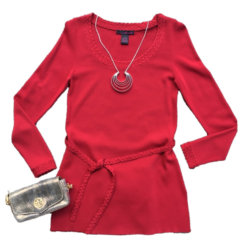 Red Long Sleeve Blouse- Gorgeous!